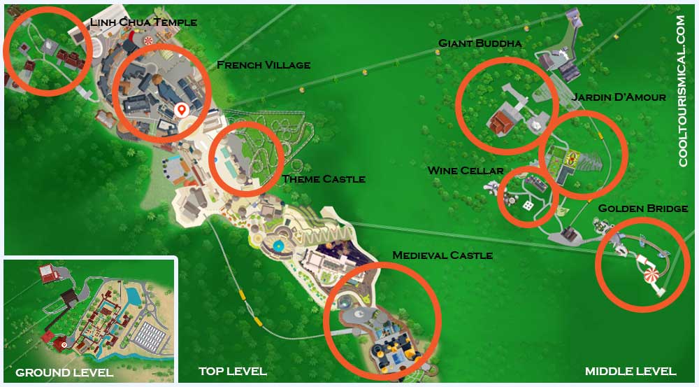 Ba Na Hills Map, Da Nang, Vietnam