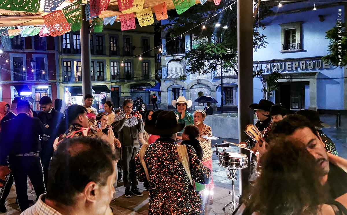 People Dancing on Mariachi Music in Plaza Garibaldi